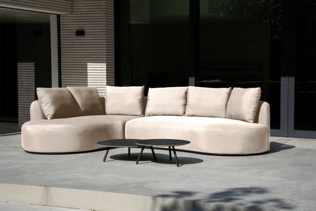 Flow Cava hoek loungebank Heather chalk