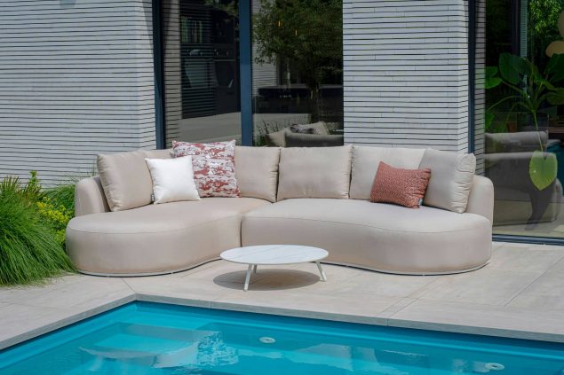 Flow Cava hoek loungebank Heather chalk