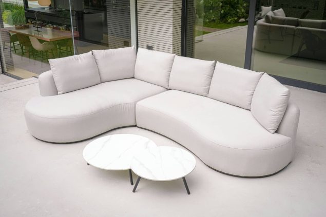 Flow Cava hoek loungebank Graumel chalk
