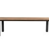 Hartman Esmee tuintafel zwart met teak blad 280 x 100 cm