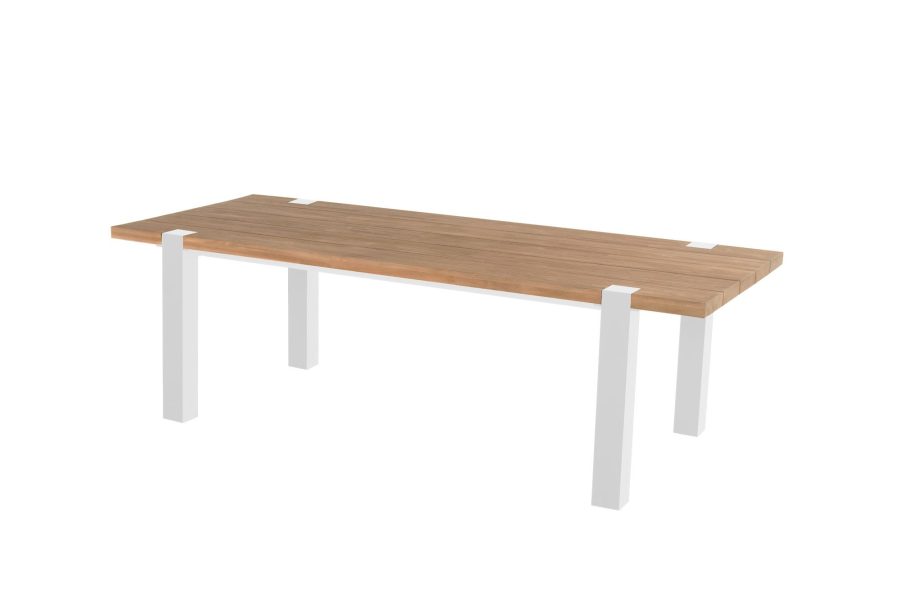 Hartman Esmee tafel wit met teak blad 200 x 100 cm