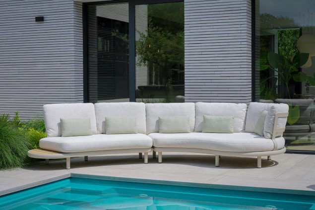 Tailor - Velvet Bloom loungebank Bouclé chaise links
