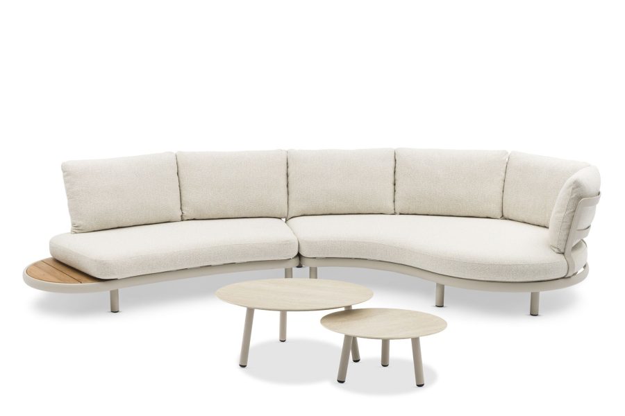 Tailor - Velvet Bloom loungesofa Bouclé met Yuli loungetafels