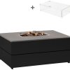 Cosi Cosipure 120 Black vuurtafel met glasset