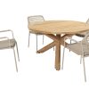 Taste by 4 Seasons Barista tuinset latte met Prado teak tafel Ø 130 cm