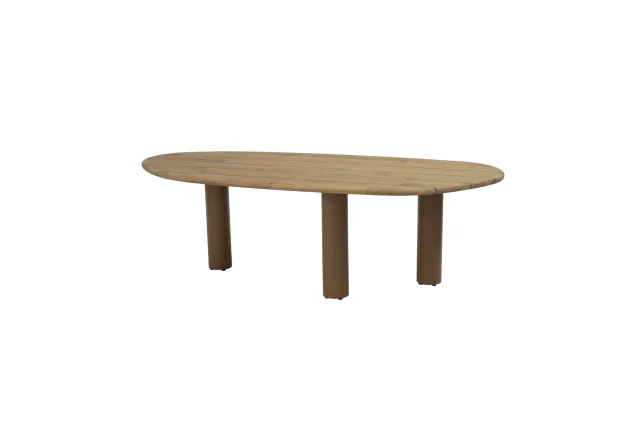 Taste by 4 Seasons Estate tuintafel amber met teak blad in mangovorm 240 x 105 cm