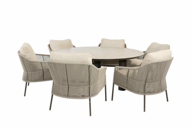Taste by 4 Seasons Florence low dining set terre met Donato tafel Ø 160 cm