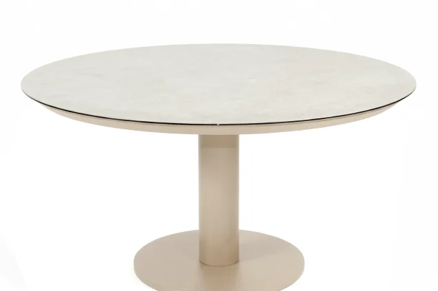 Taste by 4 Seasons Sarah low dining tuintafel latte met geprint keramisch blad Ø 130 cm