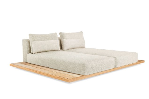 Suns Aspen daybed teak Natural Gravel