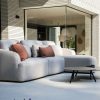 Flow Yavi Chaise loungebank Graumel chalk Links met Vaya tafels