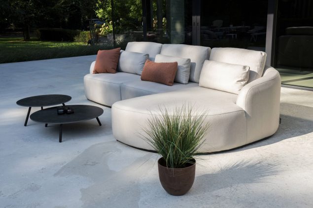 Flow Yavi chaise loungebank Graumel chalk links