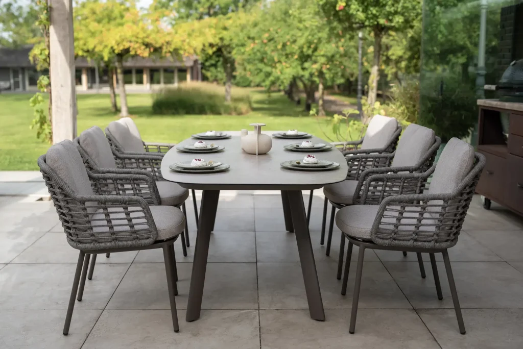 Taste by 4 Seasons Puglia tuinset terre met Manolo tafel met geprint keramisch blad 240 cm