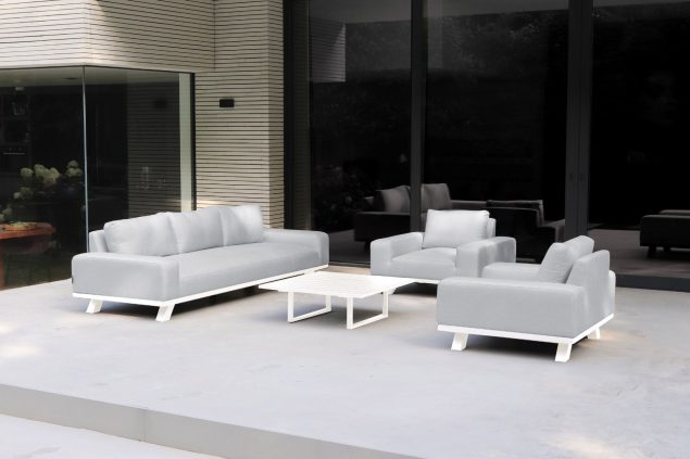 Flow. Easey sofa set lead chiné