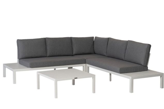 Exotan La Vida loungebank wit met aluminium frame SUPER SALE