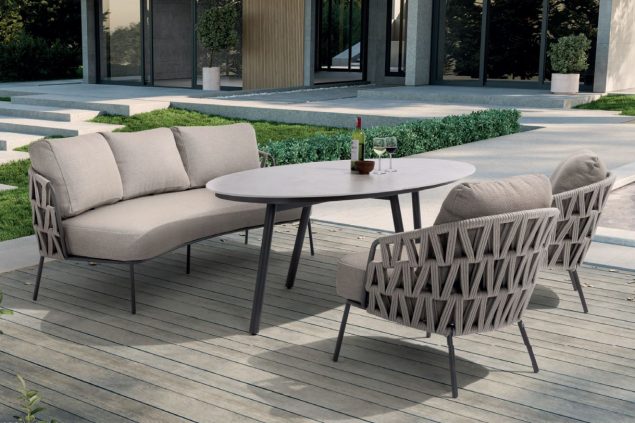 4 Seasons Outdoor Mallorca low dining set terre met Salute tafel