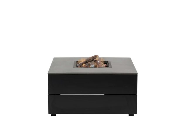 Cosi - Cosipure 100 vuurtafel zwart/grijs met glasset
