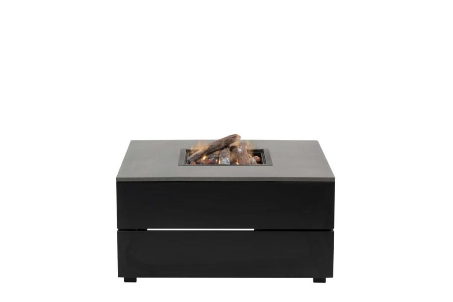 Cosi - Cosipure 100 vuurtafel zwart/grijs met glasset
