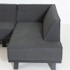 Flow. Quart chaise loungebank sooty lange zijde rechts