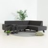Flow. Quart chaise loungebank sooty lange zijde rechts