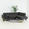 Flow. Quart chaise loungebank sooty lange zijde rechts