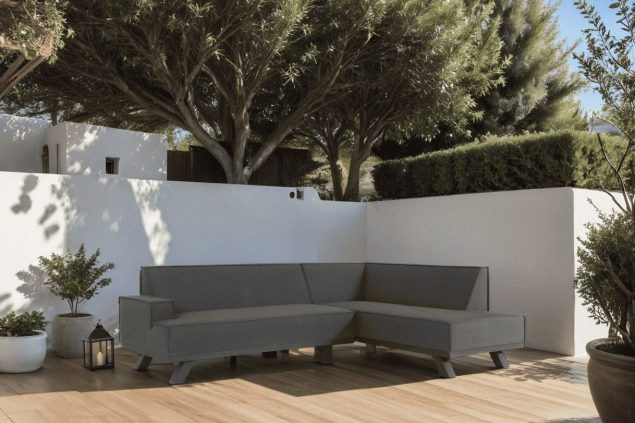 Flow. Quart chaise loungebank sooty lange zijde rechts