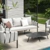 Flow. Ventura stoel-sofa set graumel chalk