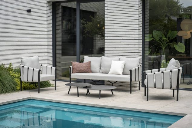 Flow. Ventura stoel-sofa loungeset graumel chalk