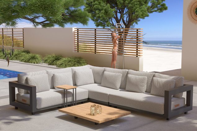 4 Seasons Outdoor Metropolitan loungeset met lange zijde links * SALE *
