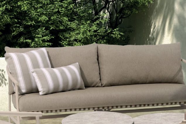 4 Seasons Outdoor Bermuda 3-zits loungebank latte