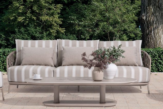 4 Seasons Outdoor Beverly 3-zits loungebank latte