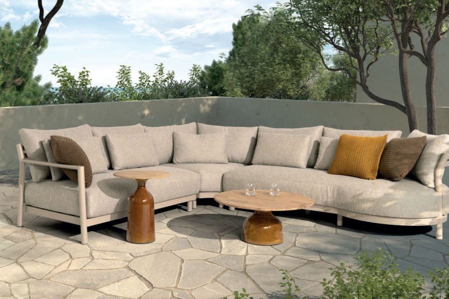 4 Seasons Outdoor Mykonos loungebank latte