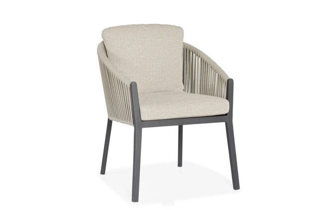 Suns Avero tuinstoel Royal grey Fishbone weaving Camel sand natural