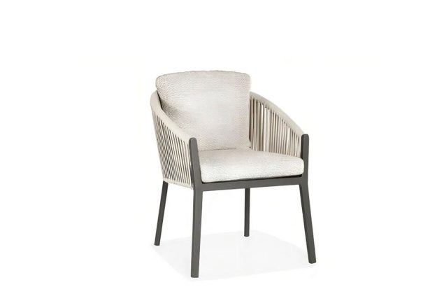 Suns Avero tuinstoel Royal grey Fishbone weaving Camel sand natural gravel