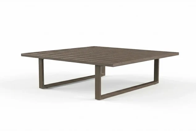 Flow Emerald loungetafel Pure Cacao 90 x 90 cm