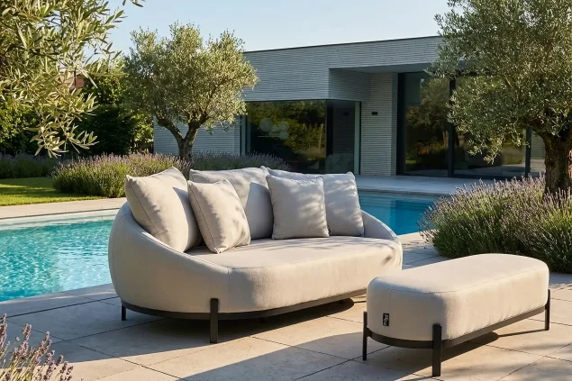 Flow Lagune 3-zits loungesofa Graumel chalk