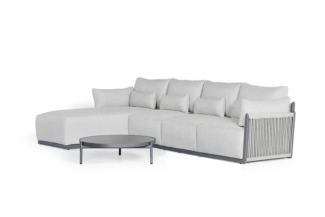 Suns Sorrento chaise loungeset XL soft grey rechts SALE