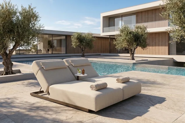 Flow Lio 2-persoons daybed Pure Cacao/Beige