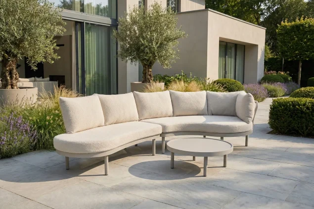 Tailor Zenza chaise loungeset beige/sand inclusief tafel