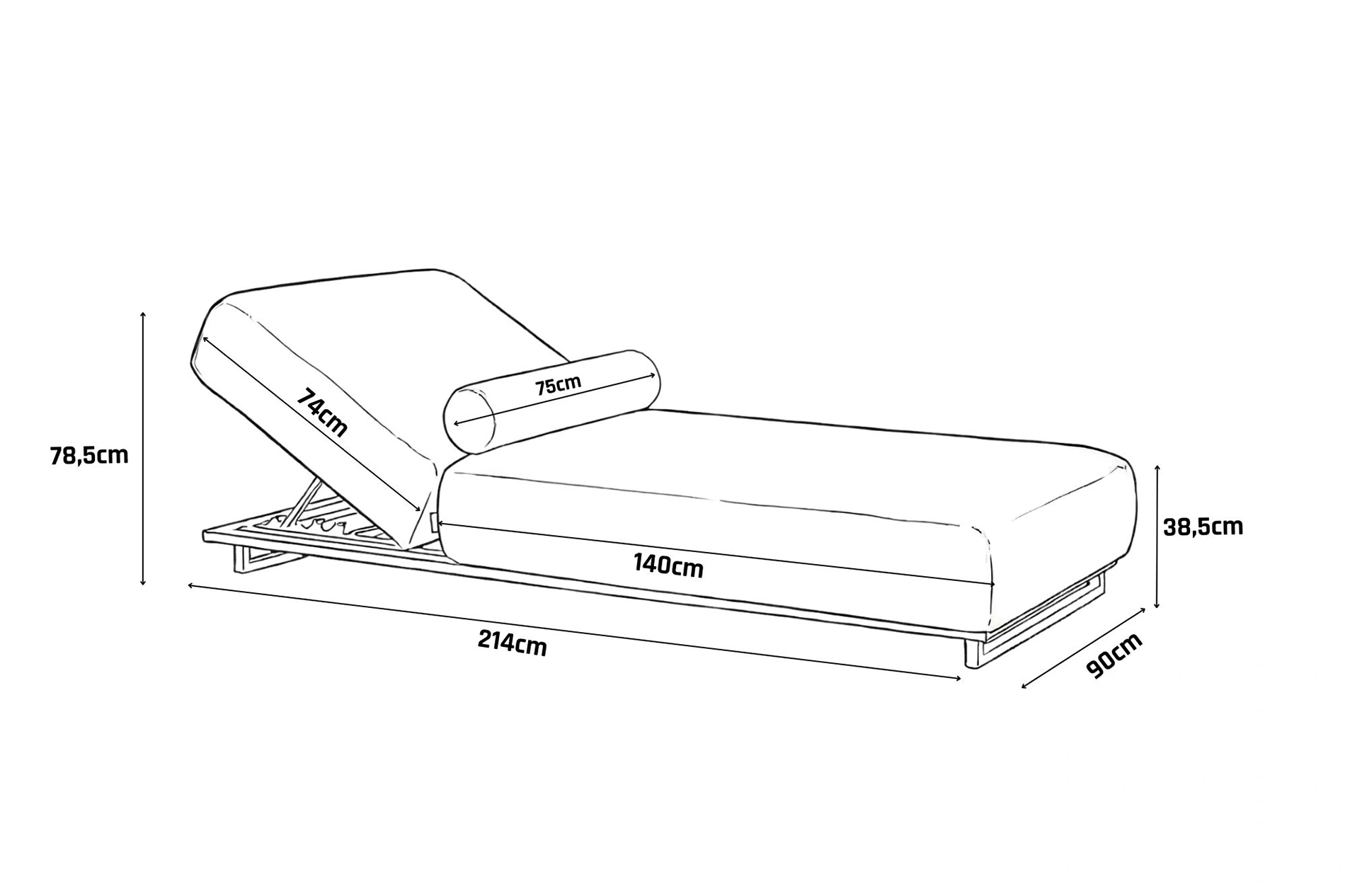 sentosa aero afmetingen Wie viel Platz benötigen Sie für ein Liegebett? Abmessungen des Flow Sentosa Aero Liegebetts