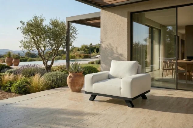 Flow. Easey loungestoel Graumel chalk