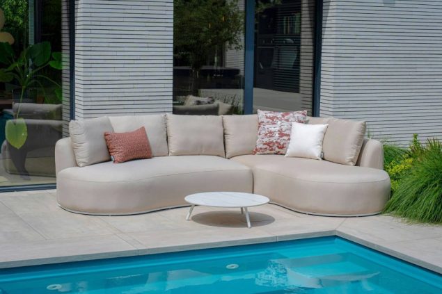 Flow Cava hoek loungebank Heather chalk (2de kans)